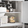 sebuyfr.comG202-W Meuble sous lavabo Salle de Bain Meuble de Salle de Bain avec 2 Portes, Grand Espace de Rangement & découpe Siphon sous Vasque MDF, Blanc 60x62x30cm