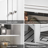sebuyfr.comG202-W Meuble sous lavabo Salle de Bain Meuble de Salle de Bain avec 2 Portes, Grand Espace de Rangement & découpe Siphon sous Vasque MDF, Blanc 60x62x30cm