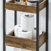 sebuyfr.comG226-F Meuble Salle de Bain Rangement avec 3 paniers - Rangement Serviteur de Douche Étagère de Stockage Salle de Bain Petit Meuble WC Rangement 28x20x74 cm