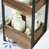 sebuyfr.comG226-F Meuble Salle de Bain Rangement avec 3 paniers - Rangement Serviteur de Douche Étagère de Stockage Salle de Bain Petit Meuble WC Rangement 28x20x74 cm