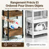 sebuyfr.comG226-F Meuble Salle de Bain Rangement avec 3 paniers - Rangement Serviteur de Douche Étagère de Stockage Salle de Bain Petit Meuble WC Rangement 28x20x74 cm