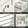 sebuyfr.comG236-W Colonne de Salle de Bain – 32 cm, 2 Portes Persiennes, Tiroir et Niche, Blanc