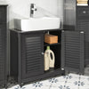 sebuyfr.comG237-DG Meuble sous Lavabo avec Étagères Ajustables, Résistant à l’Humidité, pour Salle de Bain et WC, Rangement Optimisé – L60×P35×H58 cm, MDF, Gris