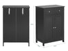 sebuyfr.comG238-DG Meuble Bas Salle de Bain avec Étagère Réglable, 1 Tiroir et 2 Portes, pour Salle de Bain et WC, Rangement Optimisé – L60×P35×H87 cm, Gris Foncé