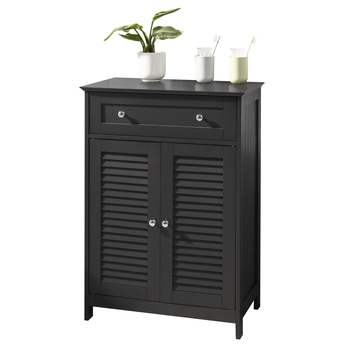 sebuyfr.comG238-DG Meuble Bas de Salle de Bain – Commode pour Salle de Bain, Armoire de Rangement avec étagère réglable, 1 Tiroi