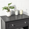 sebuyfr.comG238-DG Meuble Bas Salle de Bain avec Étagère Réglable, 1 Tiroir et 2 Portes, pour Salle de Bain et WC, Rangement Optimisé – L60×P35×H87 cm, Gris Foncé