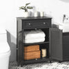 sebuyfr.comG238-DG Meuble Bas Salle de Bain avec Étagère Réglable, 1 Tiroir et 2 Portes, pour Salle de Bain et WC, Rangement Optimisé – L60×P35×H87 cm, Gris Foncé