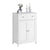 sebuyfr.comG238-W Meuble de Salle de Bain avec 2 Portes Persiennes – 1 Tiroir, Étagère Réglable, 60×35×87 cm, Blanc