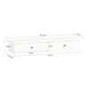 sebuyfr.comG43-W Etagere Murale avec 2 Tiroirs - Étagère Flottante Moderne pour Entrée, Salon, Cuisine & Chambre - Blanc 64x15x10cm