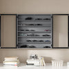 SoBuy FSB113-H-DG Armoire Murale 2 Portes avec Étagères Réglables – Meuble Rangement Suspendu pour Salle de Bain, WC et Cuisine – 80×12,2×80 cm, Charge 12 kg