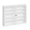 SoBuy FSB113-W Armoire Murale Salle de Bain 2 Portes – Meuble Rangement Mural avec Étagères Réglables, Placard Suspendu Faible Profondeur – 80×12,2×60 cm, Charge 10 kg