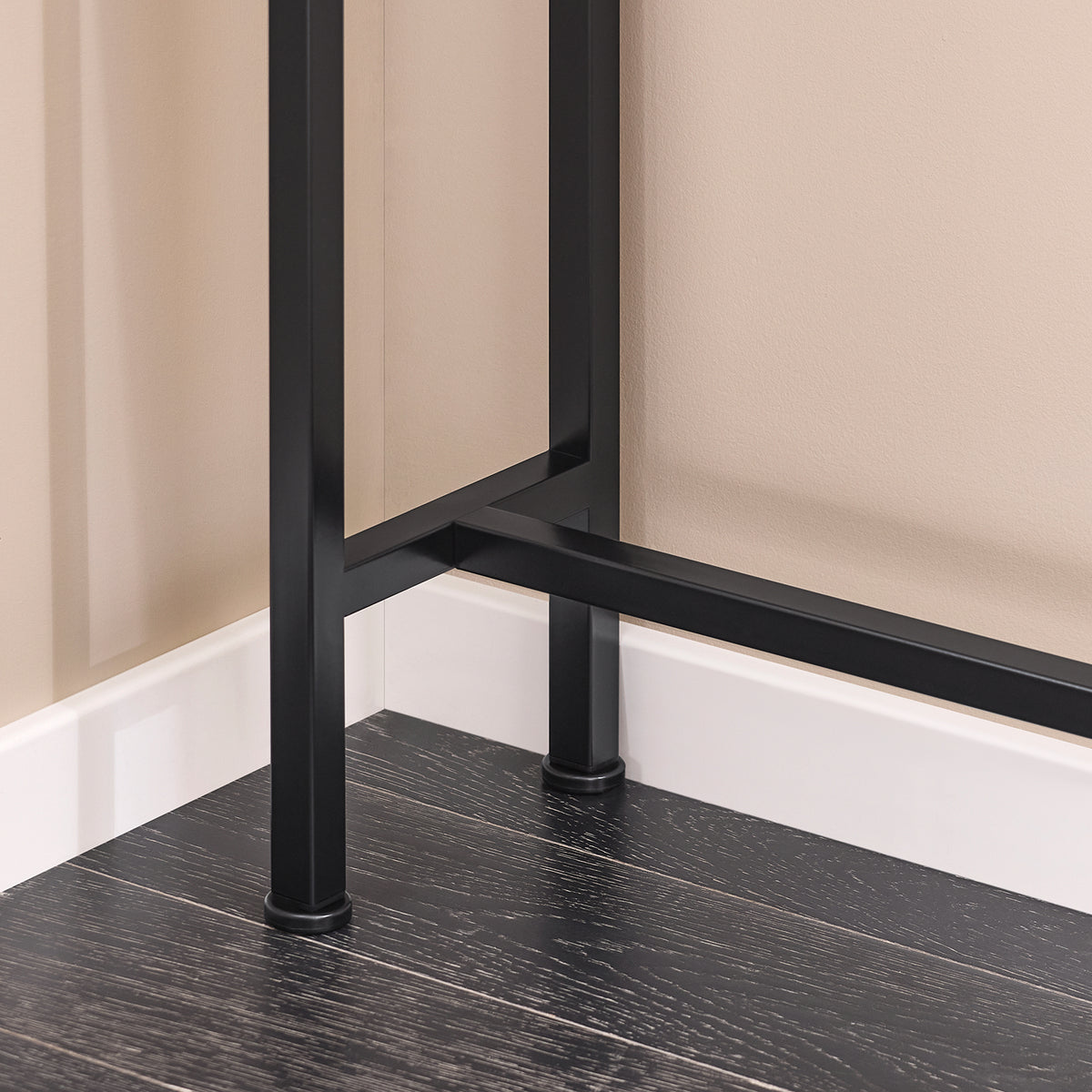 SoBuy FSB19-SCH Console d’Entrée Design Fonctionnel et Gain de Place, Design Moderne, Style Industriel, pour Salon et Chambre – L120×P20×H65 cm, Métal, Noir