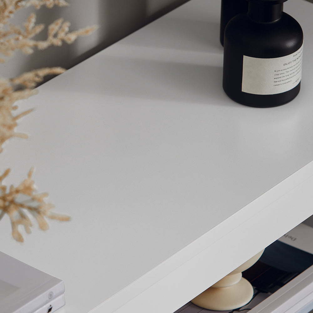 SoBuy FSR152-W Meuble à Chaussures à Abattants 2 Niveaux – Rangement Discret pour Entrée – 80x25x108 cm Blanc