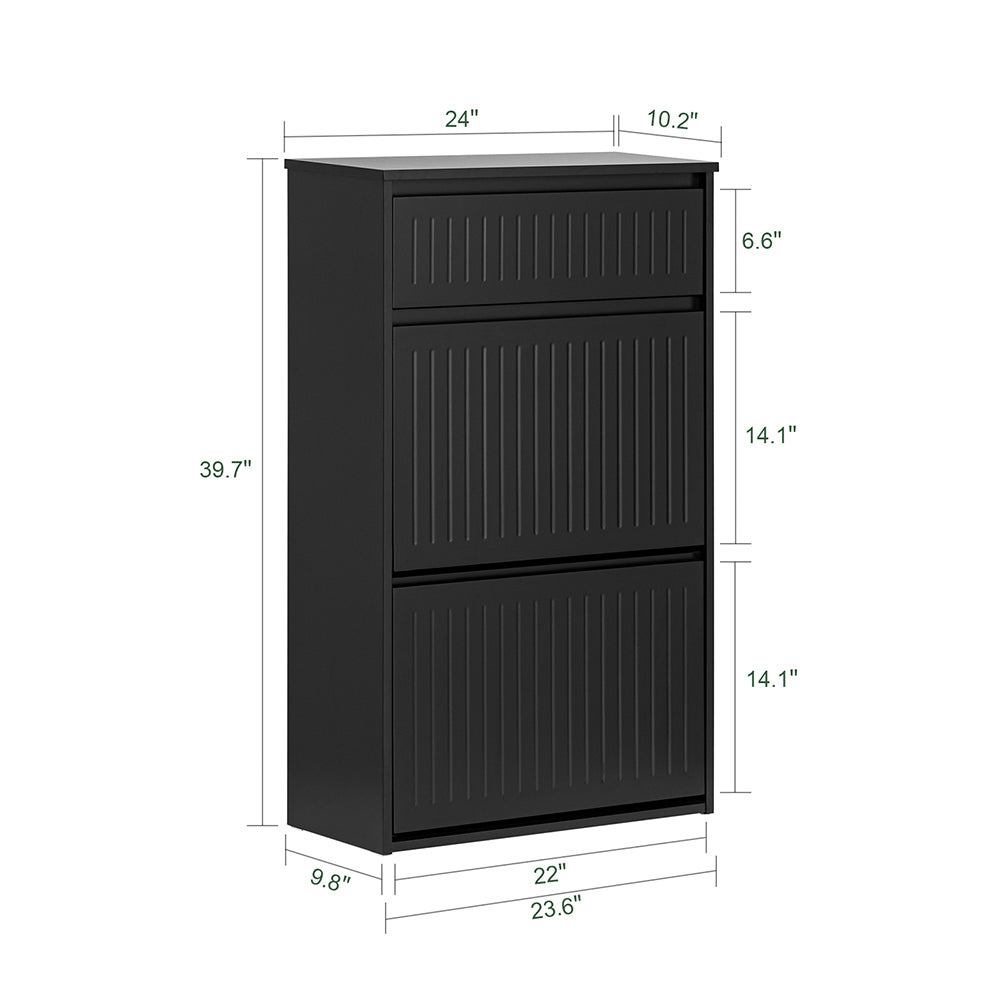 SoBuy FSR165-SCH Banc à chaussures avec rangement et coussin rembourré – 2-en-1 assise et coffre 2 abattants, Noir