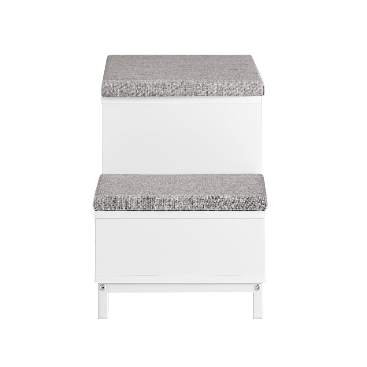 SoBuy FSR172-W Banc à Chaussures pour Enfants avec 2 Coussins Rembourrés, 2 Portes et 1 Tiroir, Charge 181 kg pour Entrée – 100x35x42 cm, Blanc