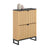 SoBuy FSR202-N Armoire à Chaussures Slim 2 Abattants 8-12 Paires, Pieds Métal, Fixation Murale – L60 × P24 × H88 cm