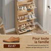 SoBuy FSR213-N Meuble à Chaussures – 24 cm de Profondeur, 120 cm de Hauteur, Naturel