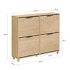 SoBuy FSR214-N Meuble à Chaussures Compact 24 cm de Profondeur – Naturel