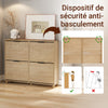 SoBuy FSR214-N Meuble à Chaussures Compact 24 cm de Profondeur – Naturel