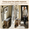 SoBuy FSR218-F Banc à Chaussures avec Coussin Amovible et 1 Abattant – Slim 24 cm, 6-8 Paires, Charge 123 kg – Bois et Gris