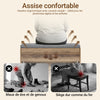 SoBuy FSR218-F Banc à Chaussures avec Coussin Amovible et 1 Abattant – Slim 24 cm, 6-8 Paires, Charge 123 kg – Bois et Gris