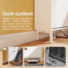 SoBuy FSR221-W Meuble à Chaussures Multifonction Étroit 19 cm, 2 Abattants 6 Paires jusqu’à EU 47, Crochets, Tablette et Socle Surélevé 10 cm – Blanc, 60×19×119 cm