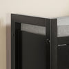 SoBuy FSR63-II-SCH Banc à Chaussures avec Coussin Rembourré et 2 Portes – L91×P30×H50 cm, Charge 150 kg, MDF E1, Noir