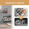SoBuy FSR64-HG Banc à Chaussures 104 cm avec Coussin Déhoussable et 2 Abattants – Charge 150 kg – Bois FSC – Gris