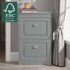 SoBuy FSR78-HG Armoire à Chaussures 2 Abattants Slim 24cm – 8 Paires, Dos Aéré, FSC®, Gris, 54x24x83 cm