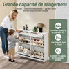 SoBuy FSR79-WG + FSR94-WG Lot de 2 Meubles à Chaussures Slim 28 Paires – Entrée Familiale XXL – Effet Bois Blanc Certifié FSC®