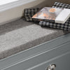 SoBuy FSR82-L-HG Banc à Chaussures avec Coussin – 75×24×51 cm, 1 Abattant, Gris, FSC®
