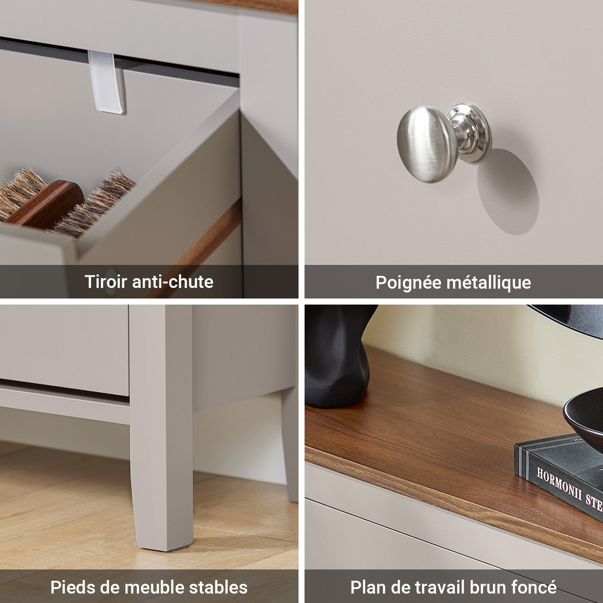 SoBuy FSR89-KA Armoire à Chaussures 2 Abattants et Tiroir – 12 Paires, 80×25×108 cm, Marron Clair