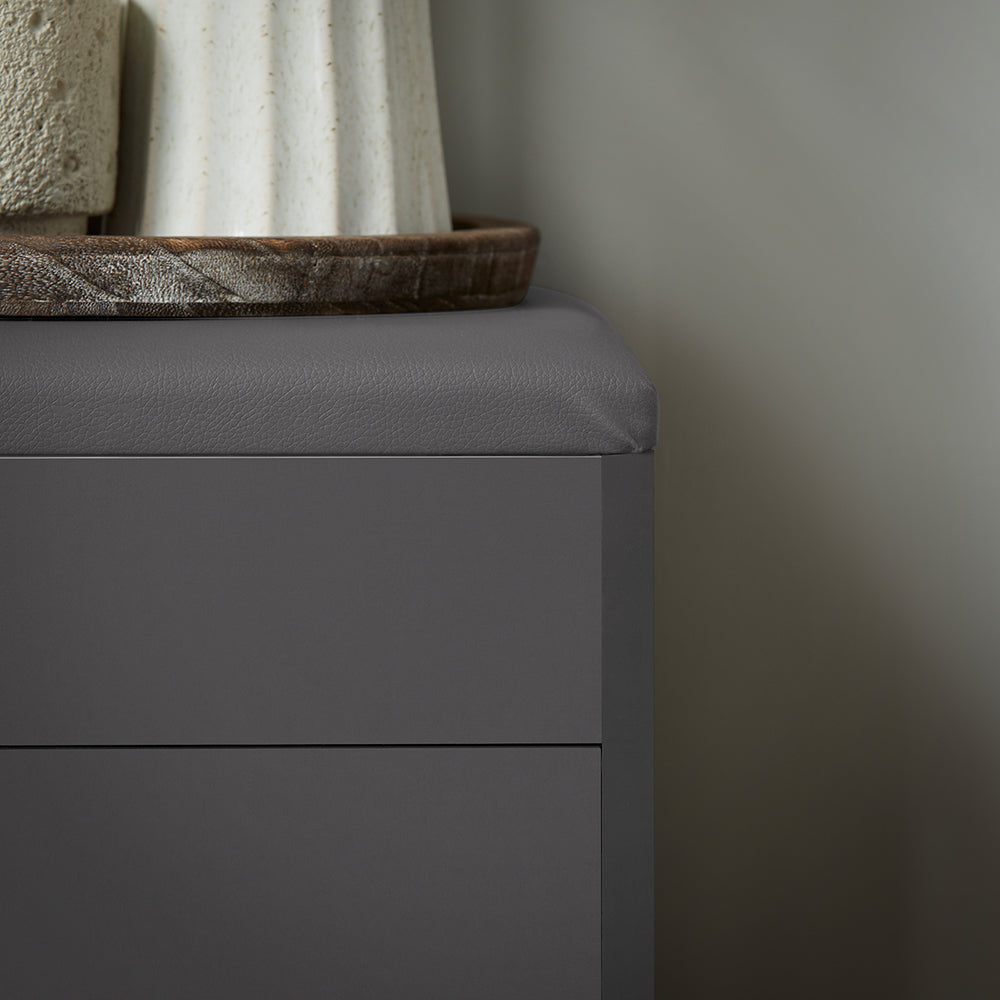 SoBuy FSR95-HG Banc à Chaussures avec Coussin Rembourré et 1 Abattant Rabattable, Charge 120 kg – 60x30x50 cm, Gris