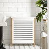SoBuy FSS66-WN Corbeille à Linge, Coffre à Linge, Panier de Rangement, Corbeille Linge Sale avec Couvercle, Porte Vêtement Pour Laverie Salle de Bain