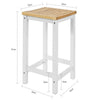 SoBuy FST29-WNx2 Lot de 2 Chaises Tabourets de Cuisine en Bois avec Repose-Pieds