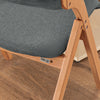 SoBuy FST92-SG Chaise Pliante Rembourrée en Bois – Gris Foncé