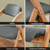 SoBuy FST92-SGx2 Lot de 2 Chaises Pliantes Rembourrées en Bois – Gris Foncé