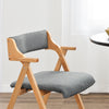 SoBuy FST98-HGx2 Lot de 2 Chaises Pliantes en Bois de Hêtre avec Coussin Déhoussable, Charge 150 kg – Chaises Salle à Manger, Cuisine et Salon, Gris