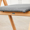 SoBuy FST98-HGx2 Lot de 2 Chaises Pliantes en Bois de Hêtre avec Coussin Déhoussable, Charge 150 kg – Chaises Salle à Manger, Cuisine et Salon, Gris