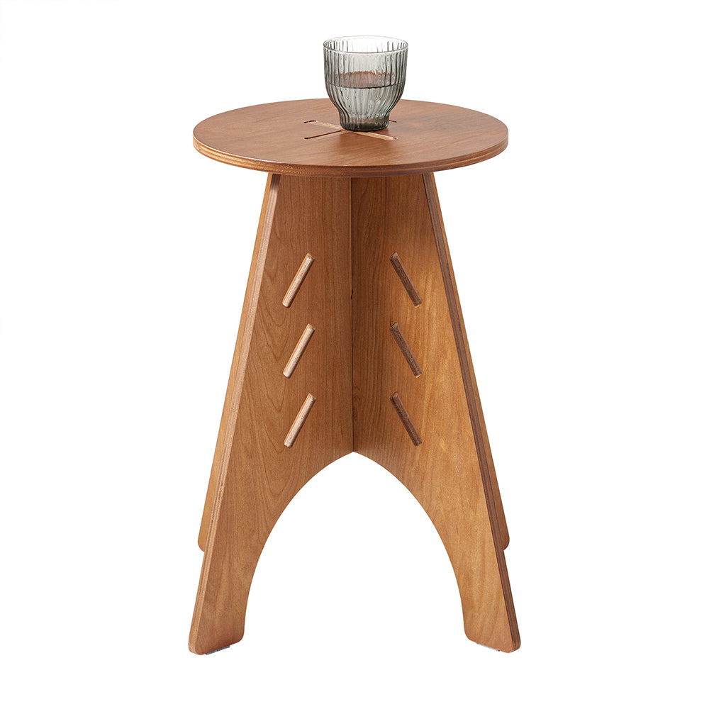 SoBuy HFBT01-K-BR Table d'appoint Ronde en Bois Table Basse Ronde Table de Nuit Table de Chevet Bouts de Canapé Marron en Ten