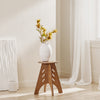 SoBuy HFBT01-K-BR Table d'appoint Ronde en Bois Table Basse Ronde Table de Nuit Table de Chevet Bouts de Canapé Marron en Tenons et Mortaises