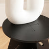 SoBuy HFBT01-K-SCHTable d'appoint Ronde en Bois Table Basse Ronde Table de Nuit Table de Chevet Bouts de Canapé Marron en Tenons et Mortaises, Noir