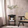 SoBuy HFBT03-SCH Table d'appoint Design, Table Basse Carrée, Bout de Canapé, Table de Chevet avec Compartiment Ouvert