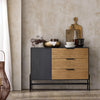 SoBuy HFSB02-SCH Buffet Bas, Commode Armoire de Rangement, Buffet Bahut, 114x40x83cm