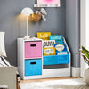 SoBuy KMB76-F Bibliothèque pour Enfants, Organisateur Jouets et Livres pour Enfants avec 2 Paniers, 5 Étagères et 1 Compartiment