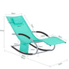 SoBuy OGS28-TBx2 Lot de 2 Chaise Longue Transat de Jardin Bascule avec Appui-tête Réglable et Pochette latérale