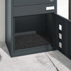 SoBuy OGS66-DG Boîte aux Lettres avec Compartiment Colis Anthracite – Boîte à Colis XXL sur Pied avec Serrure à Code, Coffre de Livraison Extérieur en Acier – 55×35×105 cm, Charge 34 kg