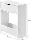 SoBuy BZR48-W Support Papier Toilette, Armoire Toilettes WC, Meuble de Salle de Bain, Armoire de Salle de Bain sur Pied