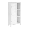 SoBuy BZR39-W Meuble de Salle de Bain Haut – Armoire de Salle de Bain Étroit avec Porte Lamellée et 3 Étagères – Placard de R