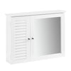 SoBuy BZR55-W Armoire Miroir Meuble Haut de Salle de Bain Armoire Suspendue avec Porte Miroir Commode Meuble de Rangem